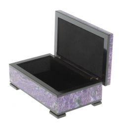 Шкатулка из чароита 12х7,5х4,5 см
