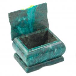 Шкатулка с росписью из каменой крошки &amp;quot;Лето&amp;quot; 8х6х5,5 см