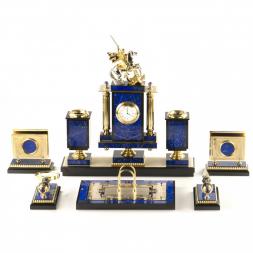 Письменный набор &amp;quot;Сенатор&amp;quot; камень лазурит 9 предметов