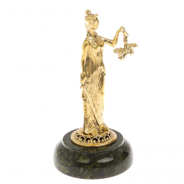Статуэтка &amp;quot;Фемида&amp;quot; на подставке из змеевика 130028
