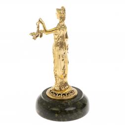 Статуэтка "Фемида" на подставке из змеевика