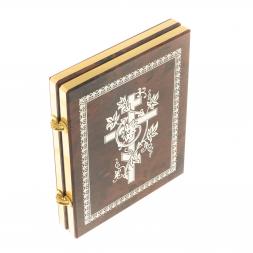 Икона складная с молитвой "Св.Матрона" камень обсидиан