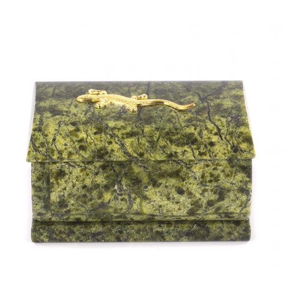 Шкатулка для украшений змеевик 9х7,5х5 см 112084