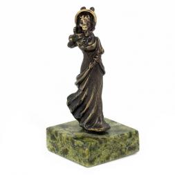 Статуэтка из бронзы на подставке из змеевика &amp;quot;Коза&amp;quot;