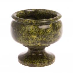 Варенница из змеевика на ножке 250 мл 9,5х9 см