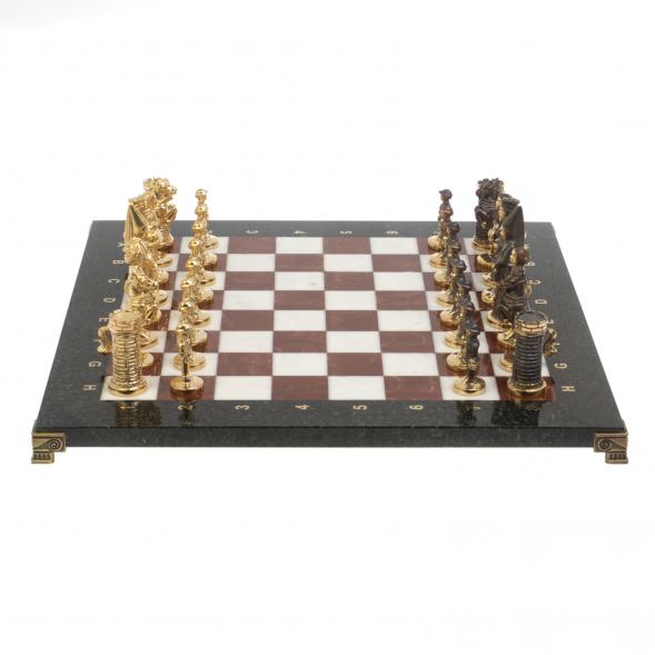 Шахматы из бронзы &amp;quot;Камелот&amp;quot; мрамор лемезит 40х40 см 126904