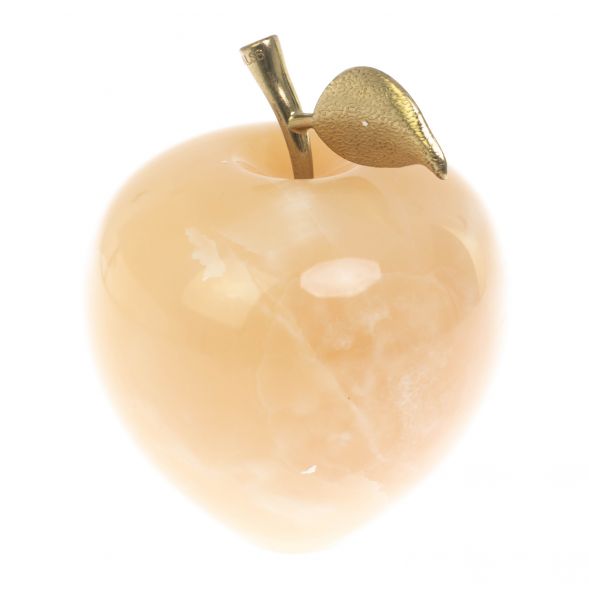 Яблоко из медового оникса 12х12х17 см (5) 128996