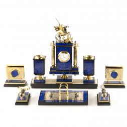 Письменный прибор из лазурита &amp;quot;Георгий Победоносец&amp;quot;