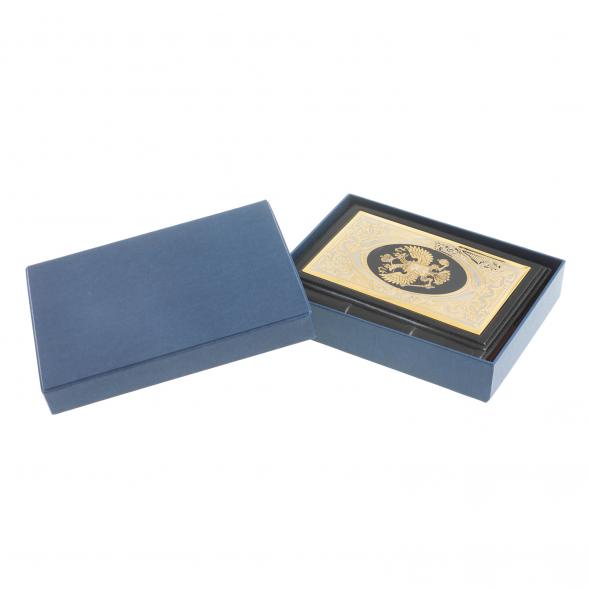 Ежедневник &amp;quot;Держава&amp;quot; А6 обложка из черной кожи Златоуст 122546