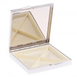 Таблетница на 4 отделения камень оникс цвет серебро