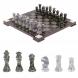 Шахматы с гравировкой &amp;quot;Турнирные&amp;quot; доска 36х36 змеевик серый мрамор 126141