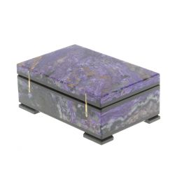 Шкатулка из чароита 10,5х6,5х4 см
