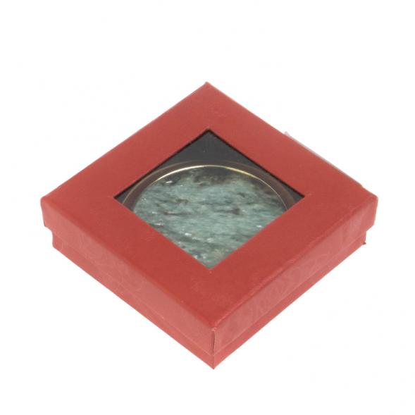 Зеркало карманное круглое из камня парагонит цвет золото 127778