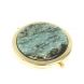 Зеркало карманное круглое из камня парагонит цвет золото 127778
