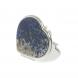 Зеркало &amp;quot;Сердце&amp;quot; из афганского лазурита цвет серебро 130217
