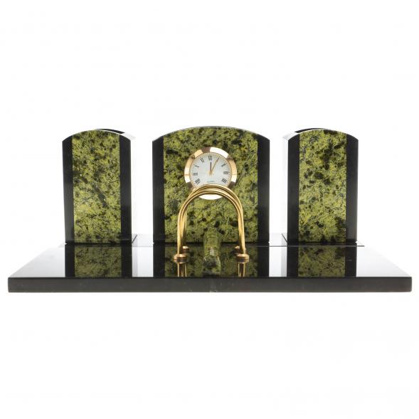 Настольный набор из змеевика &amp;quot;Канцелярский&amp;quot; 124001