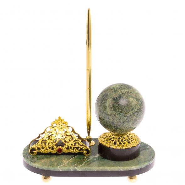 Визитница с часами из жадеита 125303