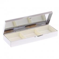 Таблетница на 3 отделения камень оникс цвет серебро