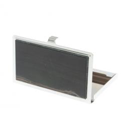 Карманная визитница из соколиного глаза цвет серебро