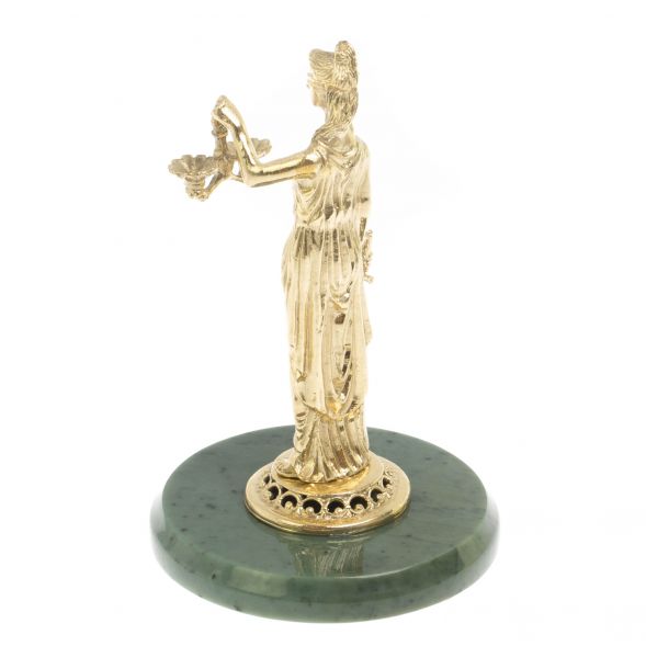 Бронзовая статуэтка &amp;quot;Фемида&amp;quot; на подставке из нефрита 10х10х15 см 127931