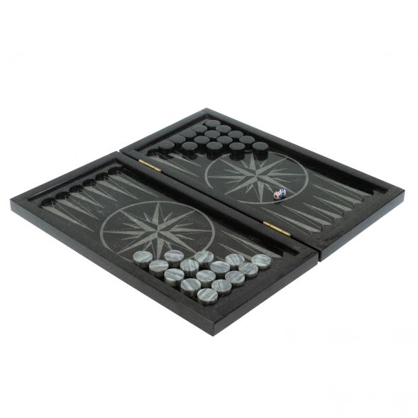 Нарды с гравировкой &amp;quot;Холмы / Роза ветров&amp;quot; камень гранит 128326