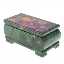 Шкатулка &amp;quot;Для милой&amp;quot; из змеевика 16х8х7,5 см