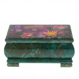 Шкатулка &amp;quot;Для милой&amp;quot; из змеевика 16х8х7,5 см