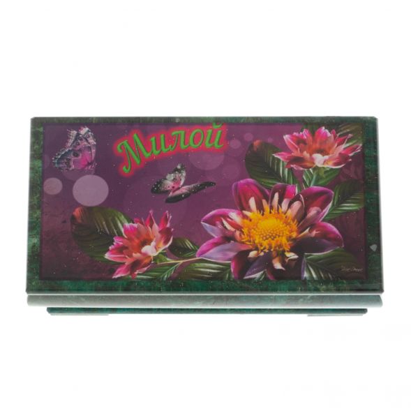 Шкатулка &amp;quot;Для милой&amp;quot; из змеевика 16х8х7,5 см 128851