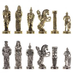 Шахматы декоративные &amp;quot;Александр Македонский&amp;quot; доска 36х36 см мрамор змеевик