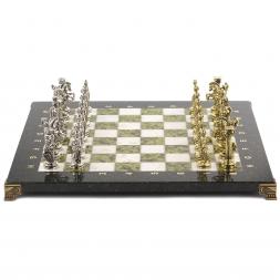 Шахматы декоративные &amp;quot;Александр Македонский&amp;quot; доска 36х36 см мрамор змеевик