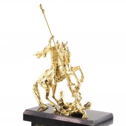 Настольный набор &amp;quot;Святой Георгий Победоносец&amp;quot; камень змеевик бронза