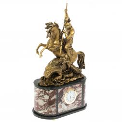 Часы каминные &amp;quot;Георгий Победоносец&amp;quot; из креноида