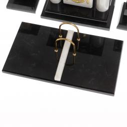 Настольный набор &amp;quot;Премьер&amp;quot; из белого мрамора