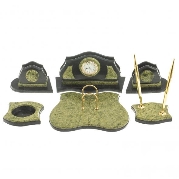 Настольный письменный набор камень змеевик 113438