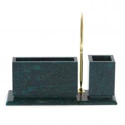 Письменный мини-набор &amp;quot;Герб России&amp;quot; камень змеевик