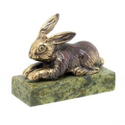 Статуэтка "Кролик" из бронзы и змеевика средний