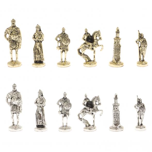 Подарочные шахматы &amp;quot;Русь&amp;quot; доска 40х40 см мрамор шабровский змеевик 126830