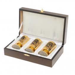 Набор рюмок "Охота на медведя" 100 мл 3 шт Златоуст