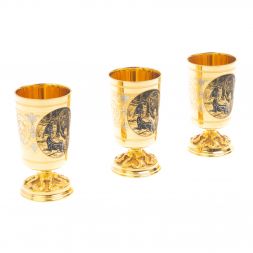 Набор рюмок "Охота на медведя" 100 мл 3 шт Златоуст