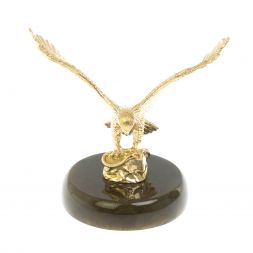 Бронзовая статуэтка "Орел" на нефрите 8х8х10,5 см