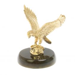 Бронзовая статуэтка "Орел" на нефрите 8х8х10,5 см