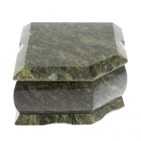 Шкатулка из змеевика с зеркалом 11,5х11х6 см 129576