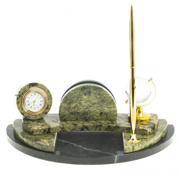 Настольный мини-набор &amp;quot;Глобус&amp;quot; камень змеевик 113254