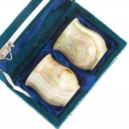 Набор стаканов 2 шт в футляре камень оникс 6,2х7 см 100 мл (2,5х3)