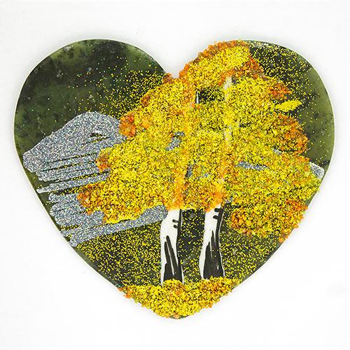 Магнит с рисунком &amp;quot;Сердце&amp;quot; большой змеевик 113960