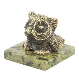 Статуэтка &amp;quot;Филин&amp;quot; бронза змеевик