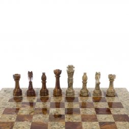 Каменные шахматы &amp;quot;Дебют&amp;quot; 38х38 см оникс ракушечник