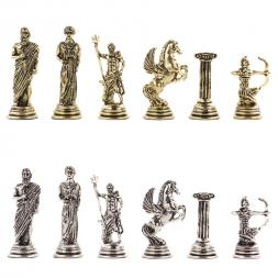 Настольные шахматы &amp;quot;Римские лучники&amp;quot; 28х28 см камень мрамор змеевик