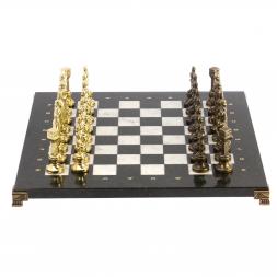Шахматы &amp;quot;Ренессанс&amp;quot; доска 36х36 см мрамор, змеевик фигуры цвет бронза-золото