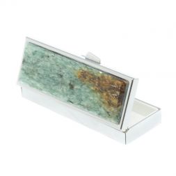 Таблетница на 3 отделения камень парагонит цвет серебро